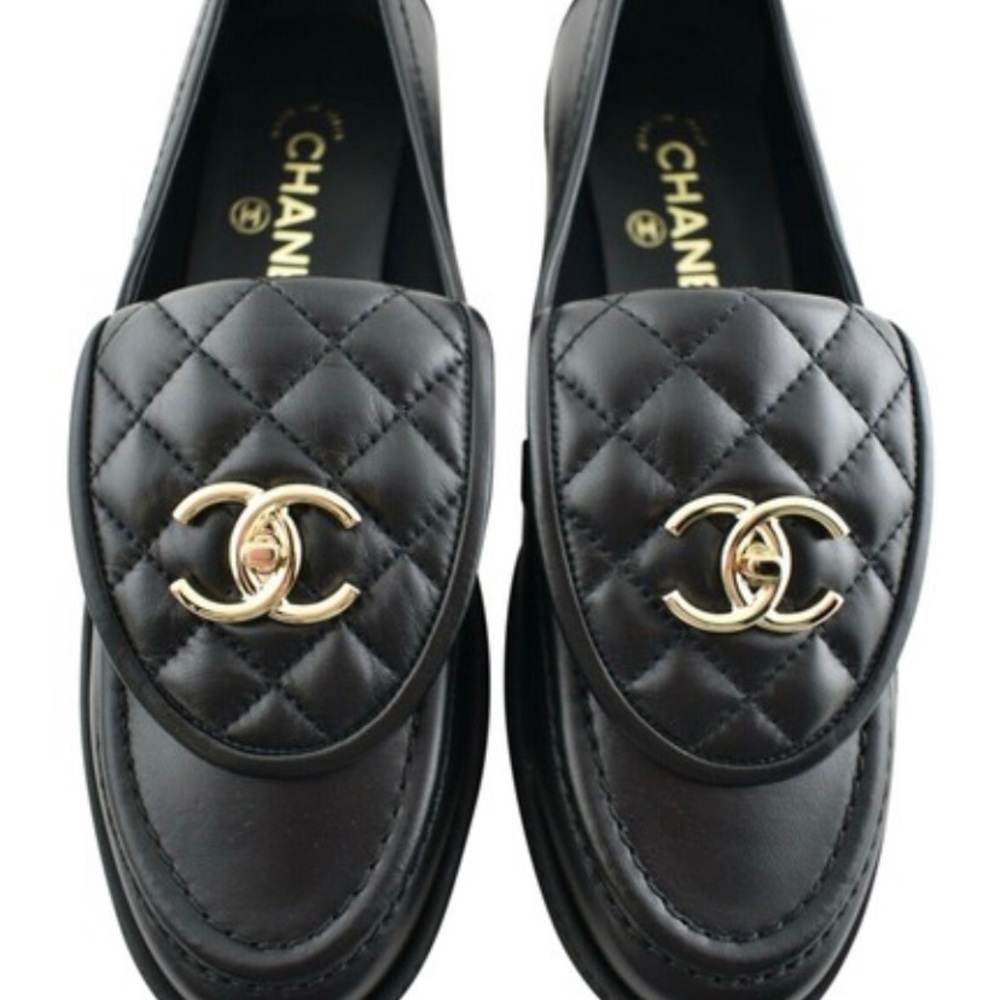 Chanel turn lock loafer